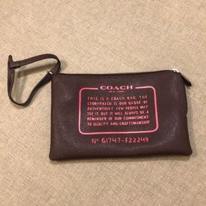 Brown Coach Wristlet